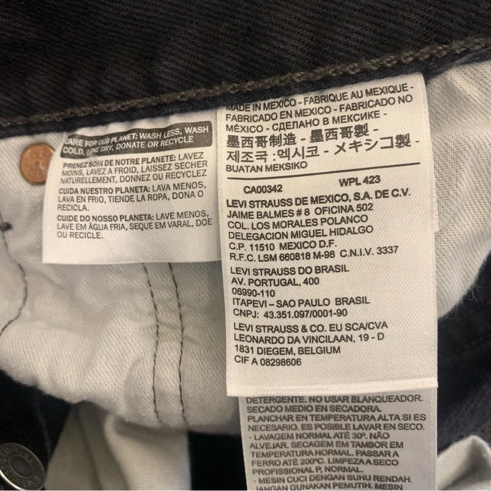 Levi's 501 Button Fly Original Men's True Black Jeans 33x32 Excellent condition - Picture 5 of 5